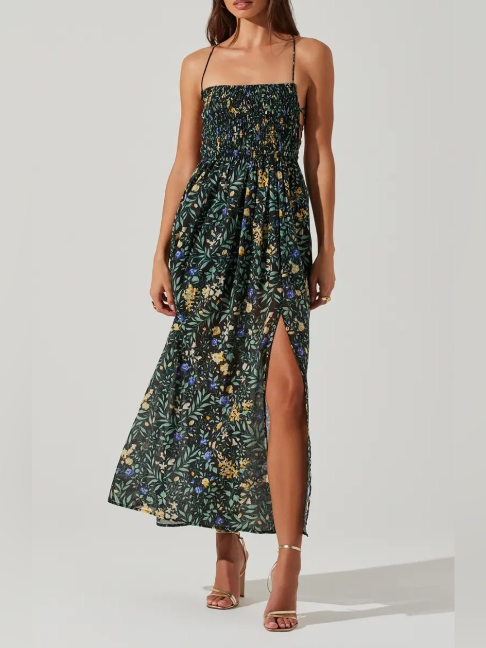 Stasia Floral Smocked Lace-Up Back Midi Dress
ASTR the Label Feminine Romantic M